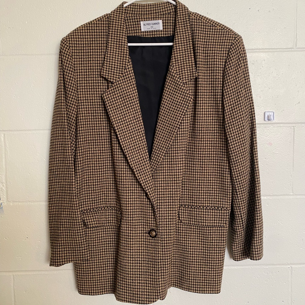 Vintage Houndstooth Blazer
